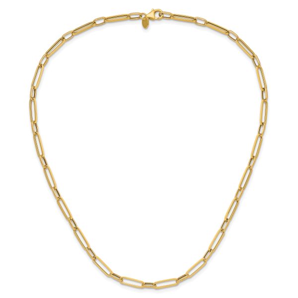 Leslie's 14K Polished and Textured Fancy Link Necklace - Image 4
