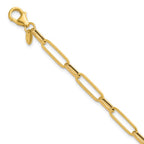 Leslie's 14K Polished/Textured Fancy Link Bracelet