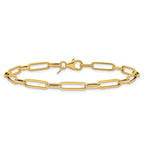 Leslie's 14K Polished/Textured Fancy Link Bracelet - Image 3