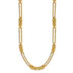 Leslie's 14K Polished and Textured Multi-strand Necklace - Image 2