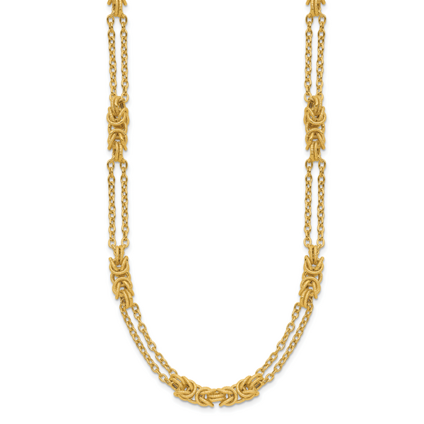 Leslie's 14K Polished and Textured Multi-strand Necklace - Image 2