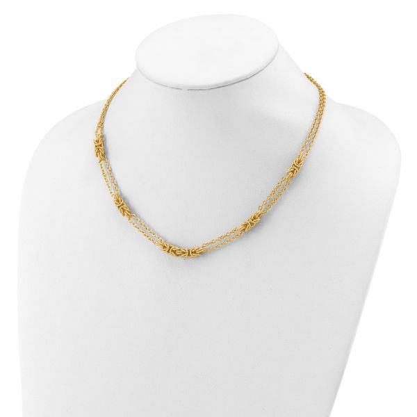 Leslie's 14K Polished and Textured Multi-strand Necklace - Image 3