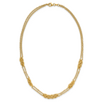 Leslie's 14K Polished and Textured Multi-strand Necklace - Image 4