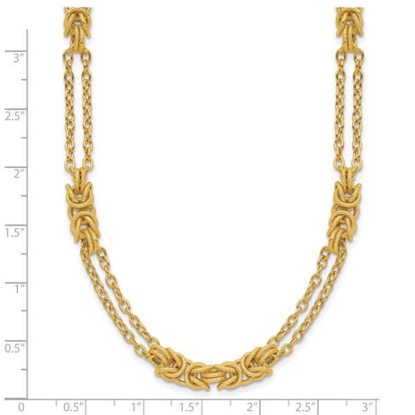 Leslie's 14K Polished and Textured Multi-strand Necklace - Image 5
