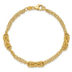 Leslie's 14K Polished and Textured Multi-strand Bracelet - Image 4