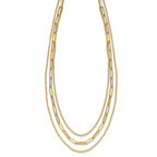 Leslie's 14K Polished 3-strand Fancy Link Necklace - Image 2