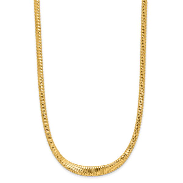 Leslie's 14K Polished Ridged Graduated Necklace - Image 2