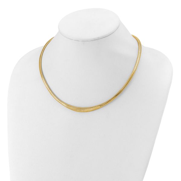 Leslie's 14K Polished Ridged Graduated Necklace - Image 3