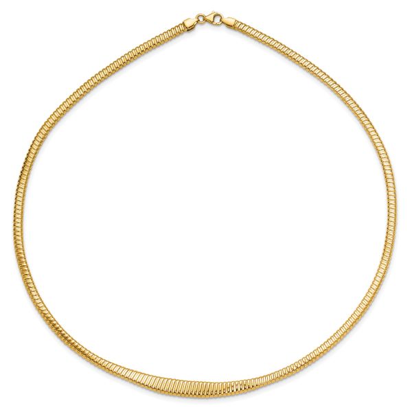 Leslie's 14K Polished Ridged Graduated Necklace - Image 4