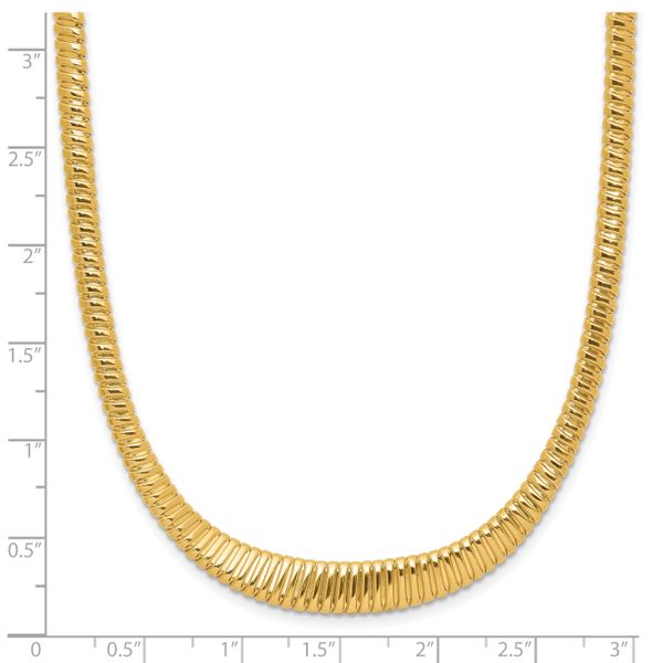 Leslie's 14K Polished Ridged Graduated Necklace - Image 5