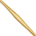 Leslie's 14K Polished Ridged Graduated Bracelet