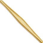 Leslie's 14K Polished Ridged Graduated Bracelet