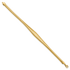 Leslie's 14K Polished Ridged Graduated Bracelet - Image 2