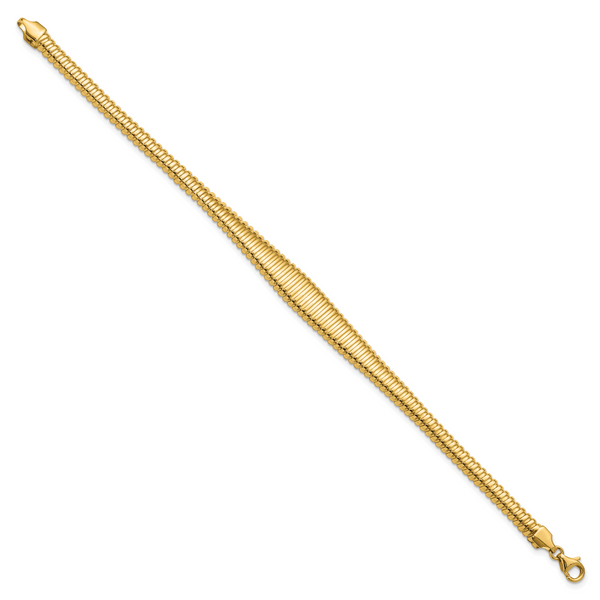 Leslie's 14K Polished Ridged Graduated Bracelet - Image 2