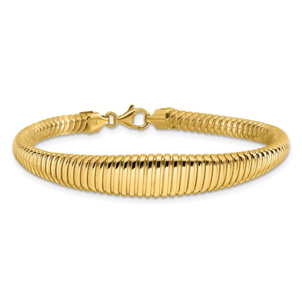 Leslie's 14K Polished Ridged Graduated Bracelet - Image 3