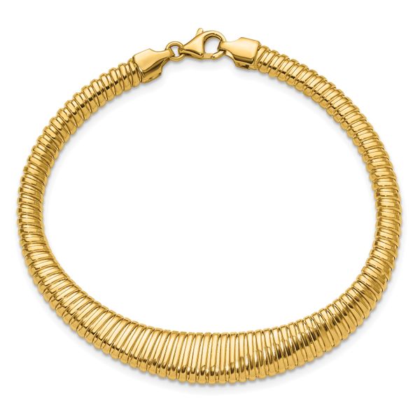 Leslie's 14K Polished Ridged Graduated Bracelet - Image 4