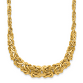 Leslie's 14K Polished Byzantine Graduated Necklace