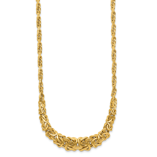 Leslie's 14K Polished Byzantine Graduated Necklace - Image 2