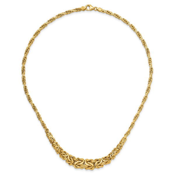Leslie's 14K Polished Byzantine Graduated Necklace - Image 4