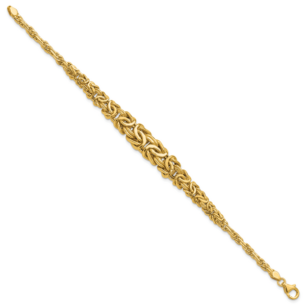 Leslie's 14K Polished Byzantine Graduated Bracelet - Image 2