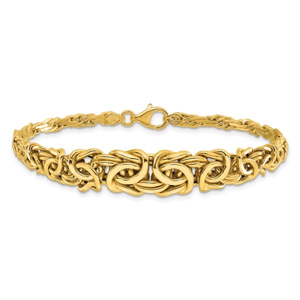 Leslie's 14K Polished Byzantine Graduated Bracelet - Image 3