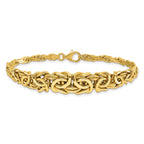 Leslie's 14K Polished Byzantine Graduated Bracelet - Image 3