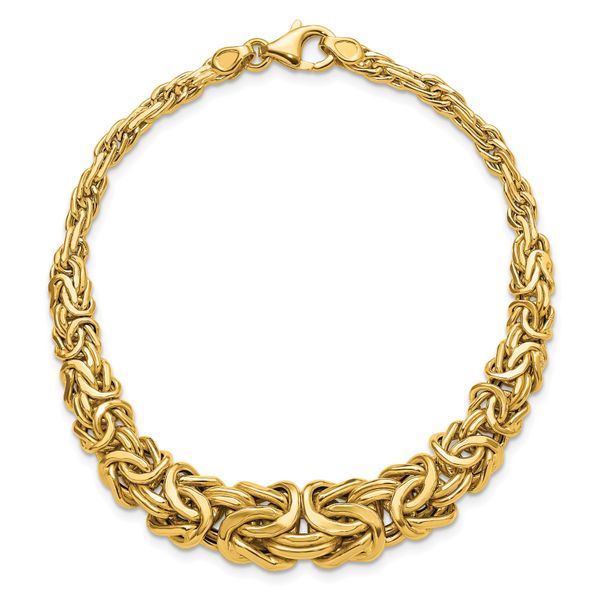 Leslie's 14K Polished Byzantine Graduated Bracelet - Image 4