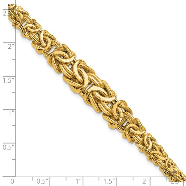 Leslie's 14K Polished Byzantine Graduated Bracelet - Image 5