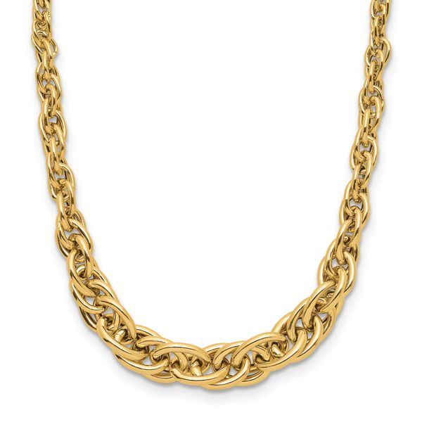 Leslie's 14K Polished Graduated Fancy Link Necklace