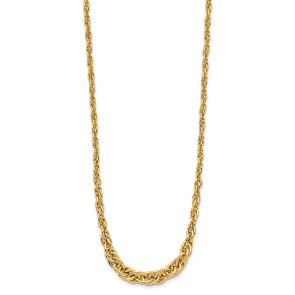 Leslie's 14K Polished Graduated Fancy Link Necklace - Image 2