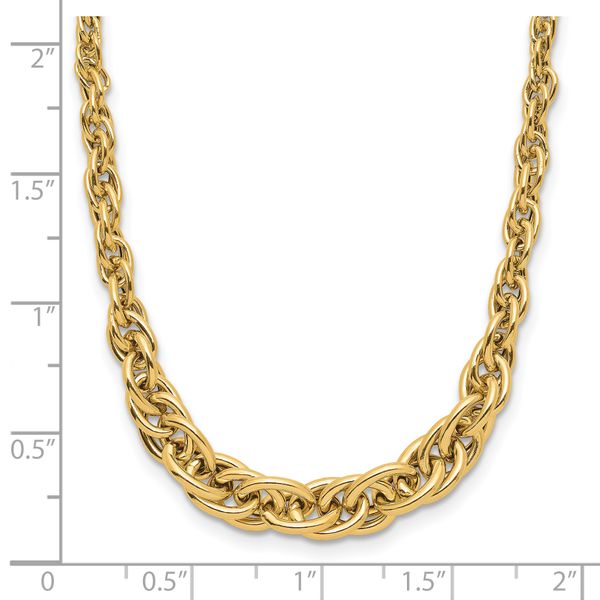 Leslie's 14K Polished Graduated Fancy Link Necklace - Image 5
