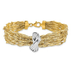 Leslie's 14K with Rhodium Polished Knot Mesh Multi-strand Bracelet - Image 3