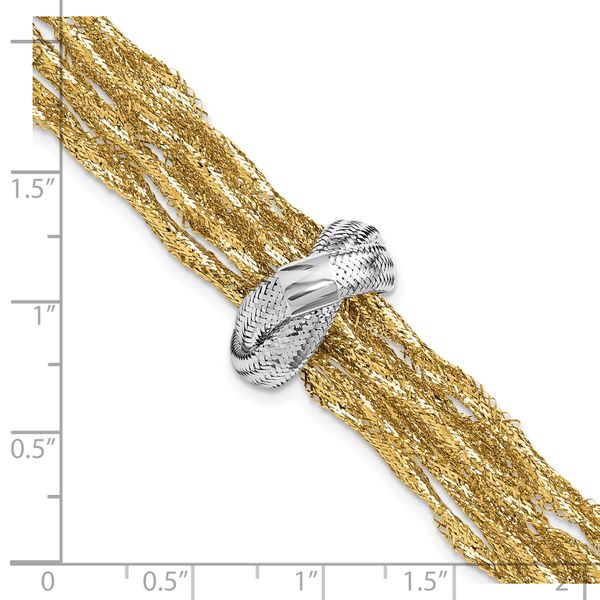 Leslie's 14K with Rhodium Polished Knot Mesh Multi-strand Bracelet - Image 5