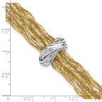 Leslie's 14K with Rhodium Polished Knot Mesh Multi-strand Bracelet - Image 5