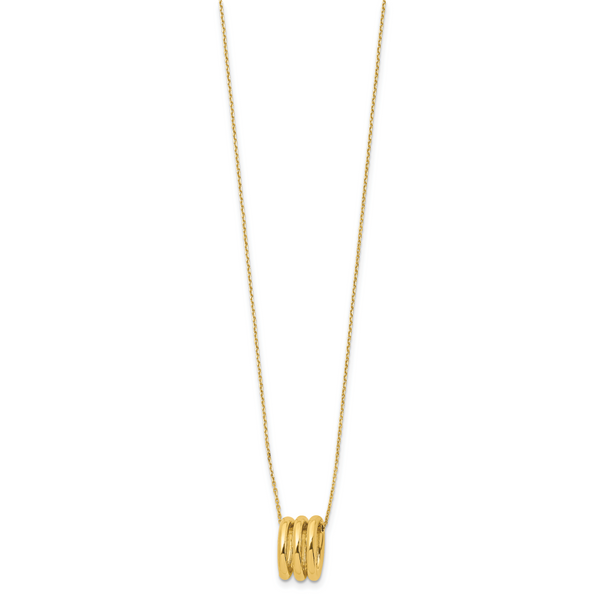 Leslie's 14K Polished Oval Links with 2in ext. Necklace - Image 2