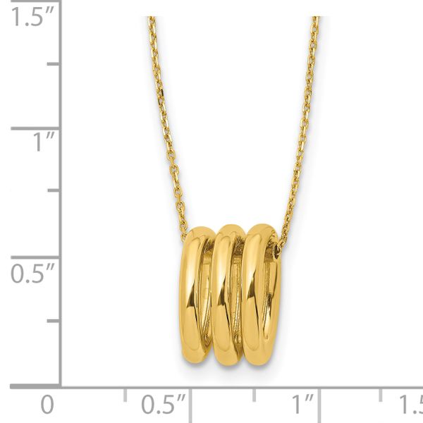 Leslie's 14K Polished Oval Links with 2in ext. Necklace - Image 4