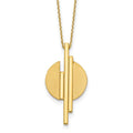 Leslie's 14K Polished and Brushed with 2in ext. Necklace