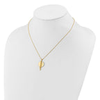Leslie's 14K Polished and Brushed with 2in ext. Necklace - Image 3