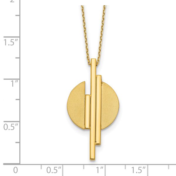 Leslie's 14K Polished and Brushed with 2in ext. Necklace - Image 5