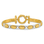 Leslie's 14K Two-tone Polished Fancy Link Bracelet - Image 3