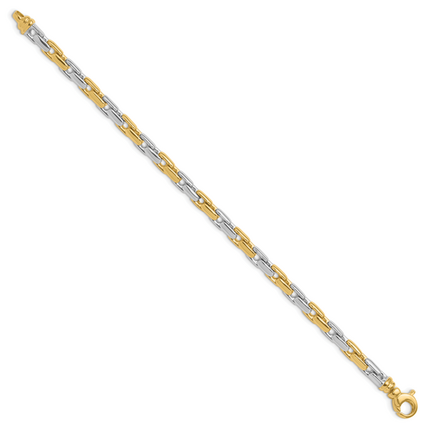 Leslie's 14K Two-tone Polished Fancy Link Bracelet - Image 2