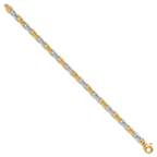 Leslie's 14K Two-tone Polished Fancy Link Bracelet - Image 2