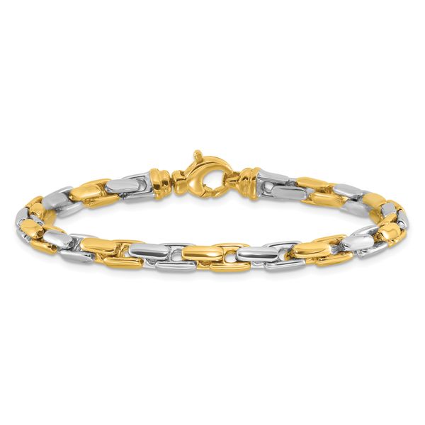Leslie's 14K Two-tone Polished Fancy Link Bracelet - Image 3
