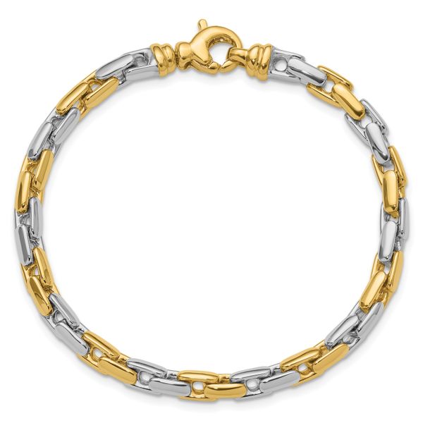 Leslie's 14K Two-tone Polished Fancy Link Bracelet - Image 4