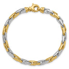 Leslie's 14K Two-tone Polished Fancy Link Bracelet - Image 4