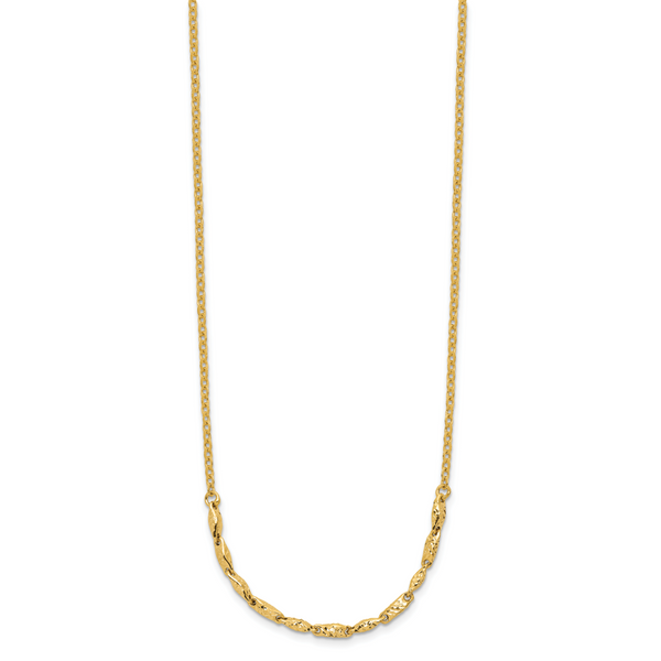 Leslie's 14K Polished and Diamond-cut with 1in ext. Necklace - Image 2