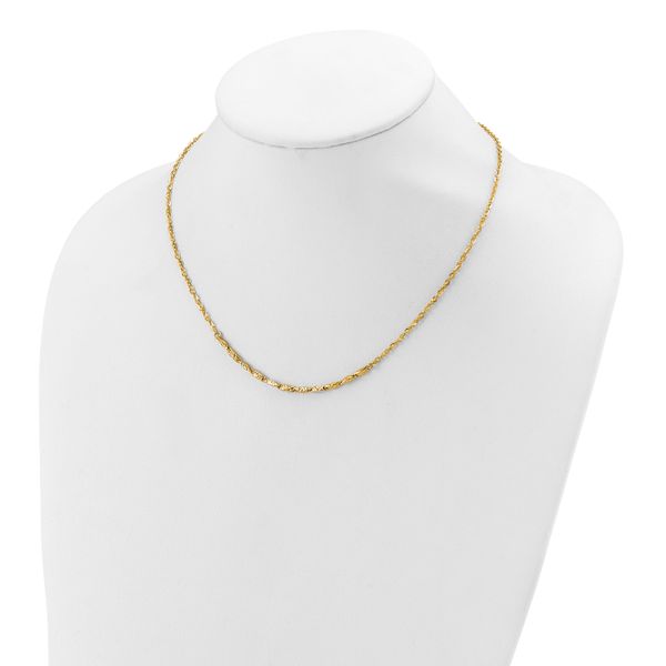 Leslie's 14K Polished and Diamond-cut with 1in ext. Necklace - Image 3