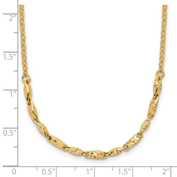Leslie's 14K Polished and Diamond-cut with 1in ext. Necklace - Image 5