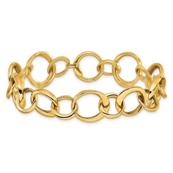 Leslie's 14K Polished Circle Links Bracelet - Image 3