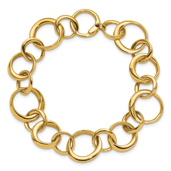 Leslie's 14K Polished Circle Links Bracelet - Image 4